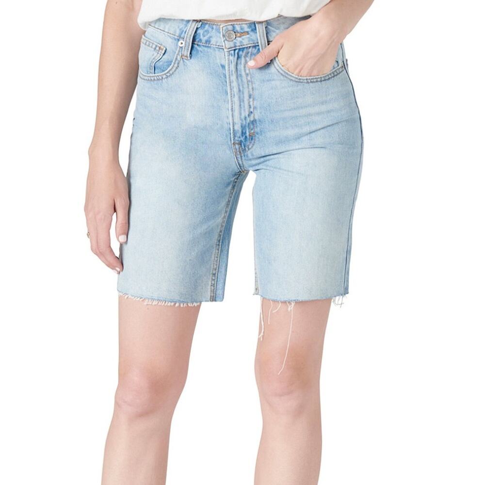 Lucky Brand Jean Shorts NWT High Rise Raw Hem Bermuda Cutoff Denim Jorts 25